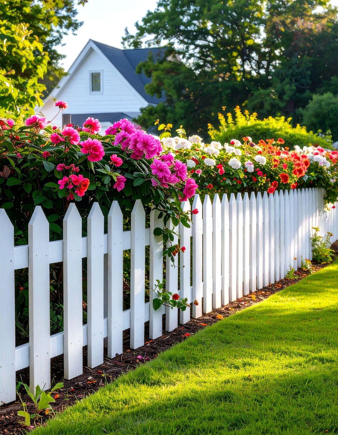 Using Lightweight Fencing as a Border - 30 septic tank landscaping ideas