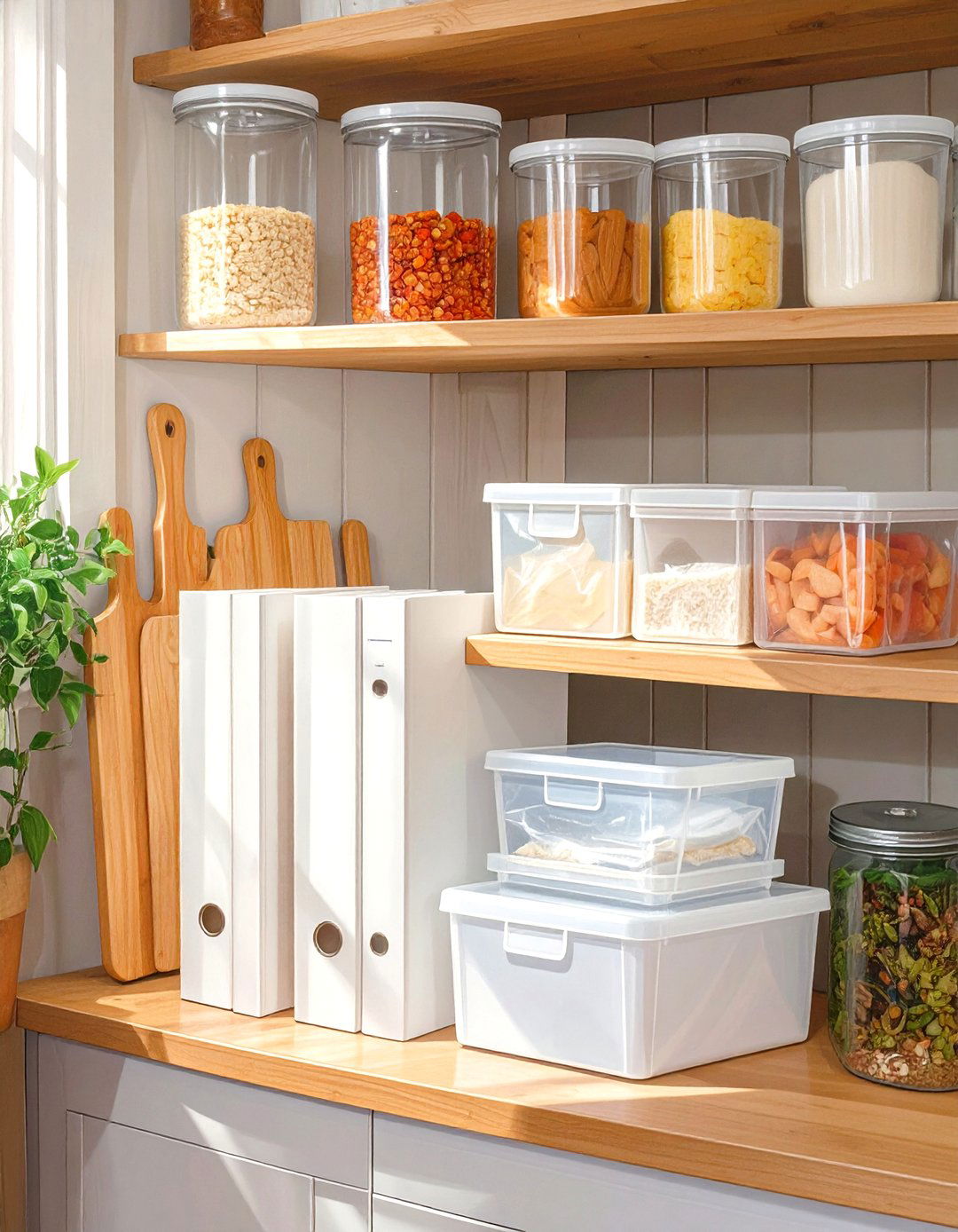 Using Magazine Files for Flat Items - 30 small pantry organization ideas