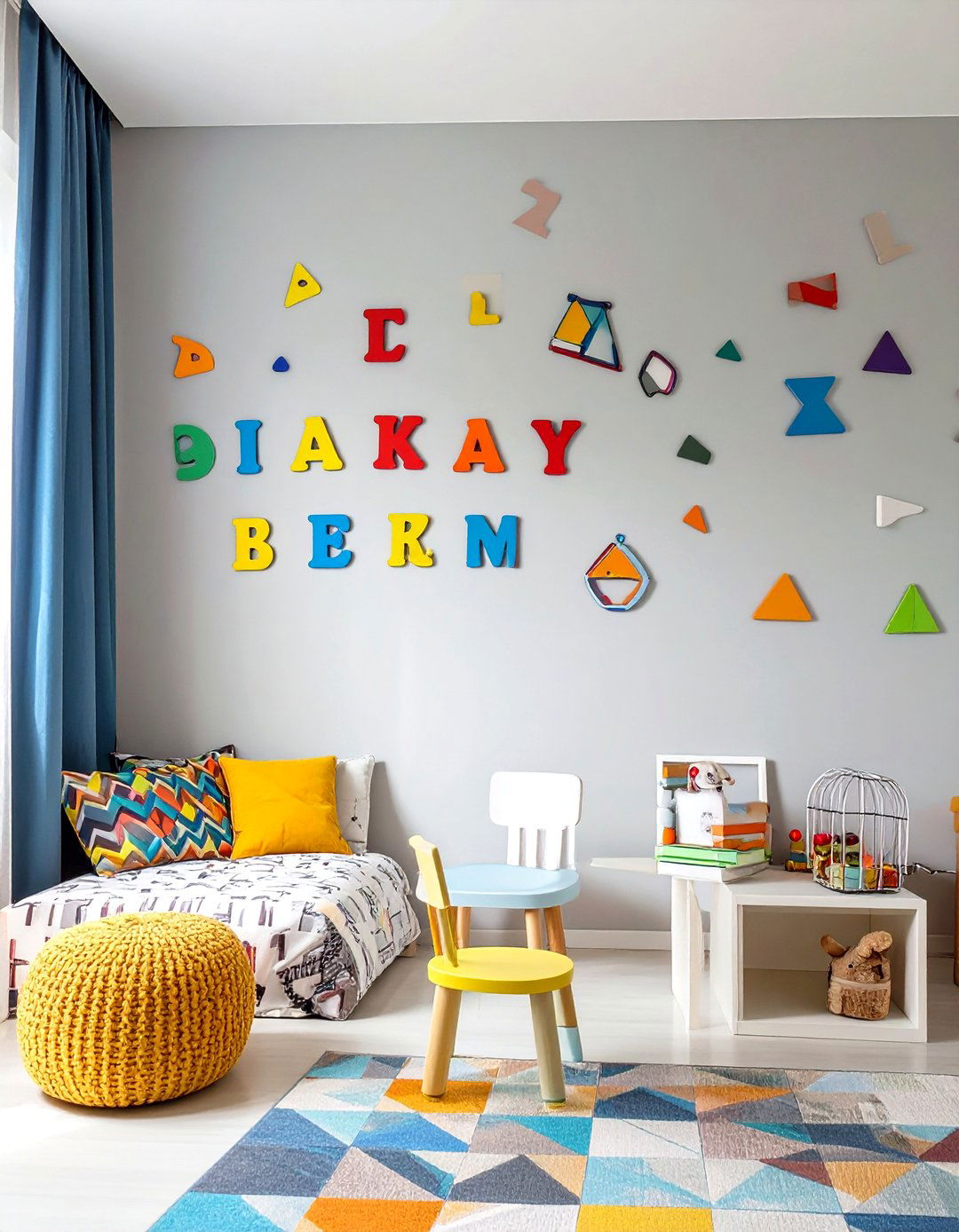 Using Magnetic Paint for a Play Wall - 30 small kids bedroom ideas