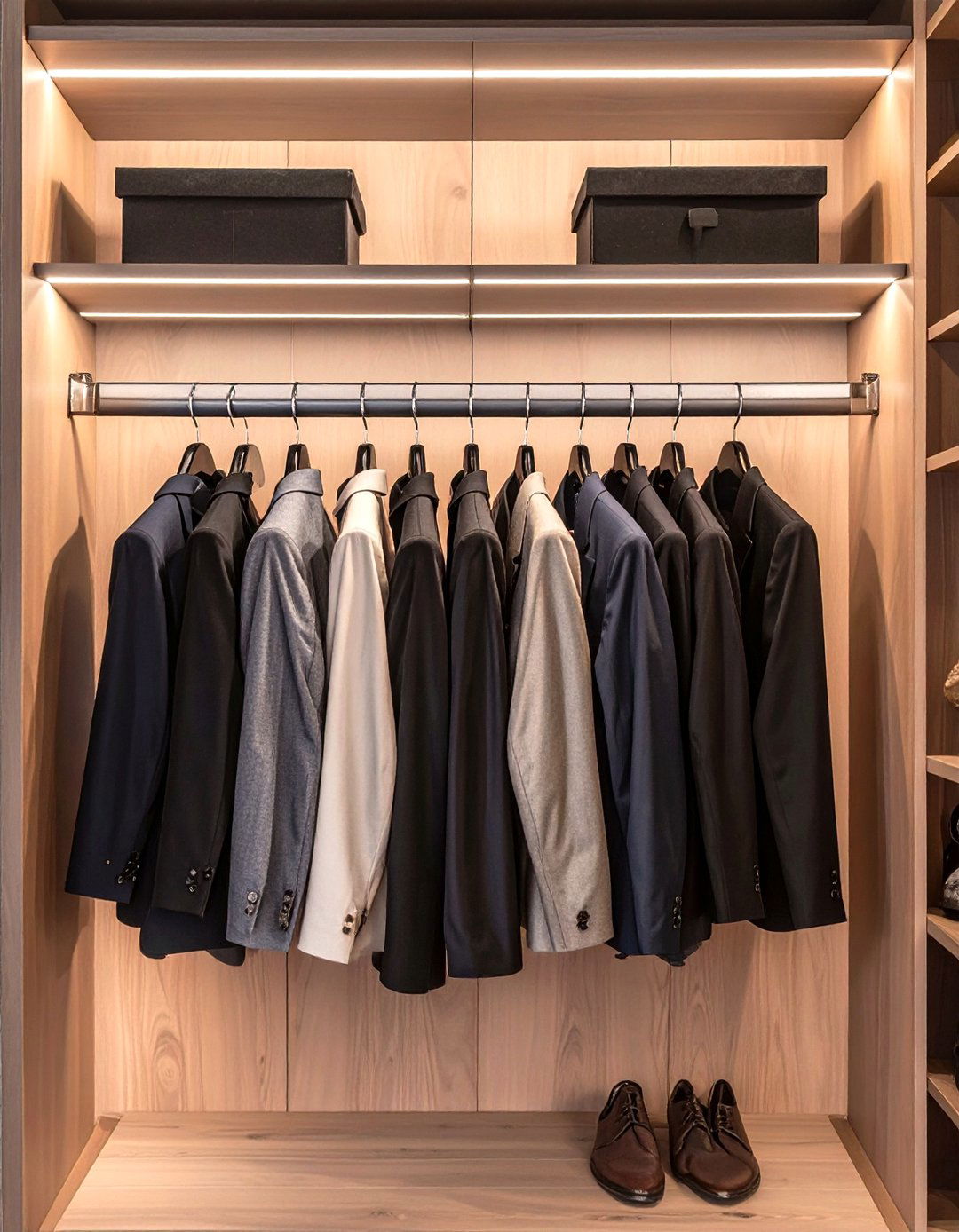 Using Matching Hangers - 30 walk in closet organization ideas