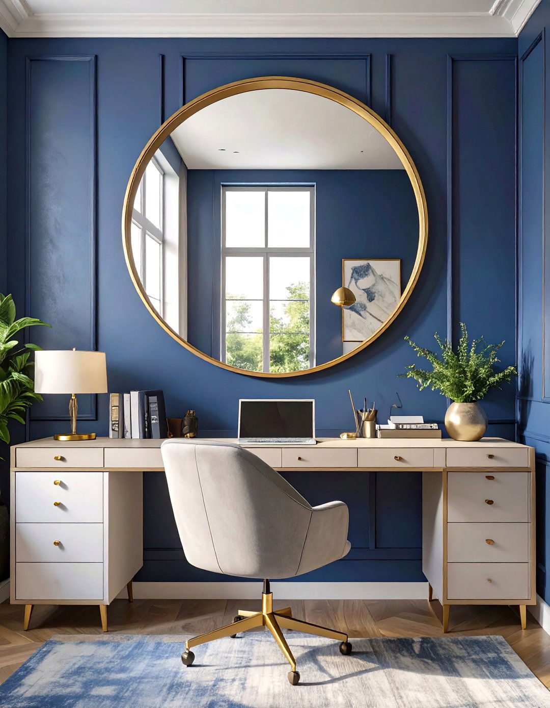 Using Mirrors to Create an Illusion of Space - 30 small office decor ideas for work