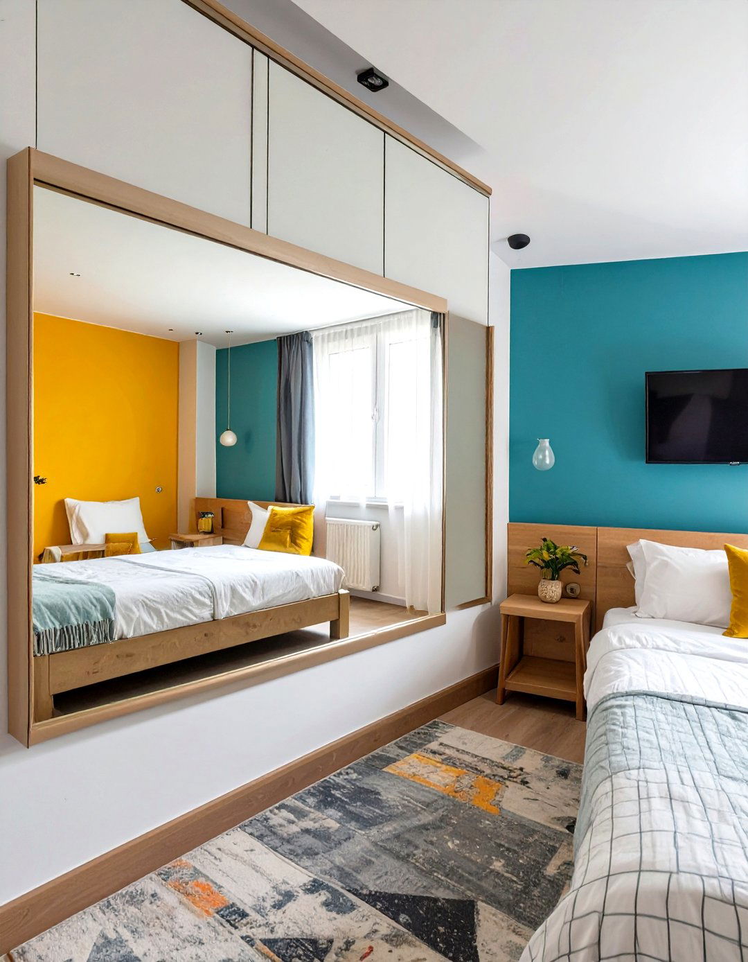 Using Mirrors to Create an Illusion of Space - 30 shared bedroom ideas for small rooms