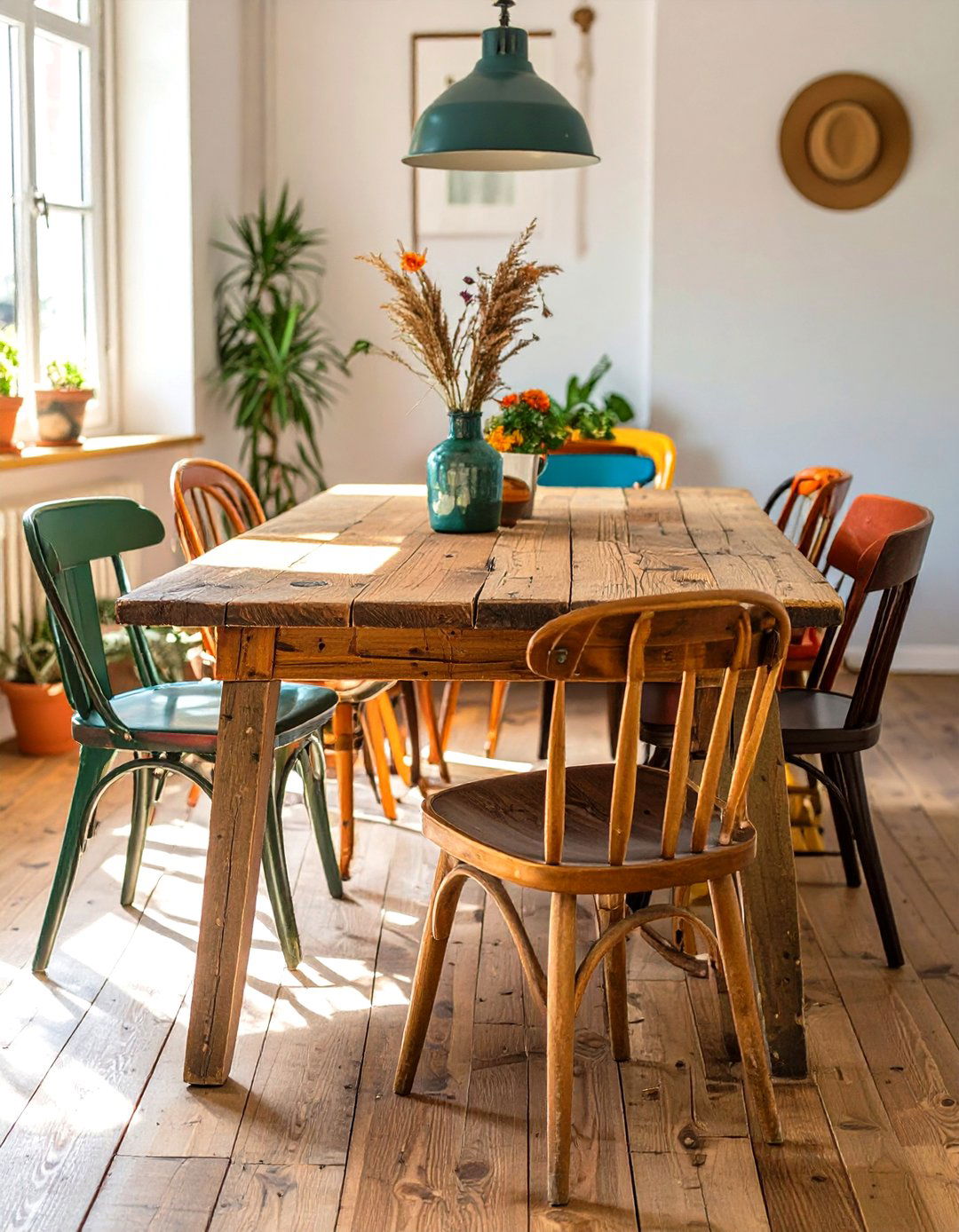 Using Mismatched Dining Chairs - 30 what is bohemian interior design ideas