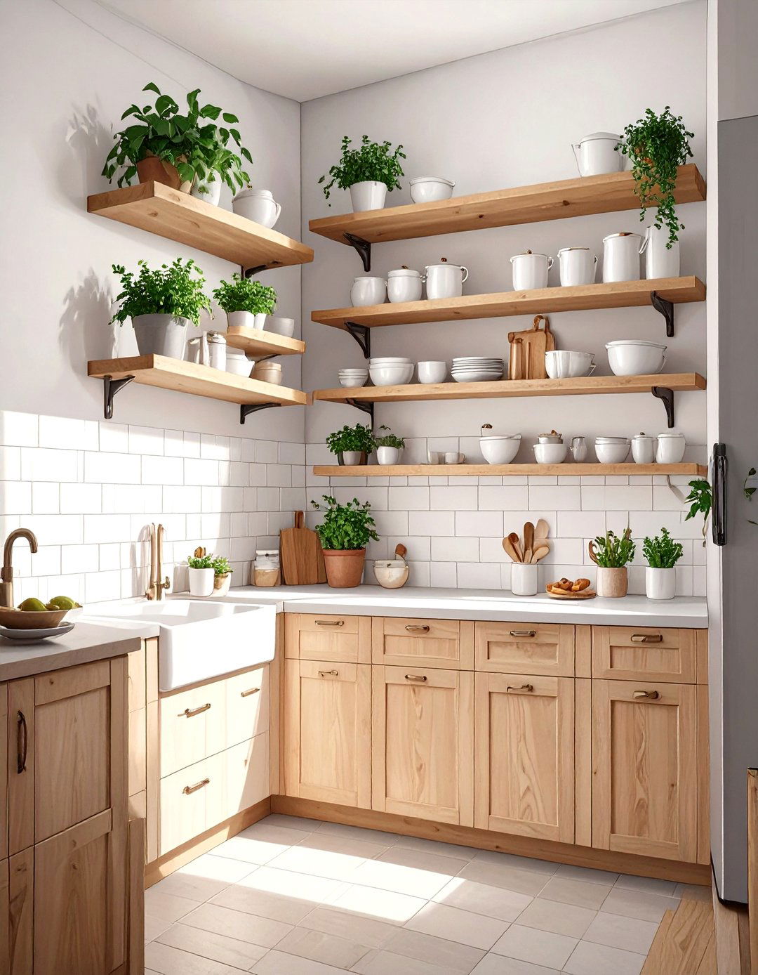 Using Open Shelving in a Small Kitchen - 30 small kitchen design ideas