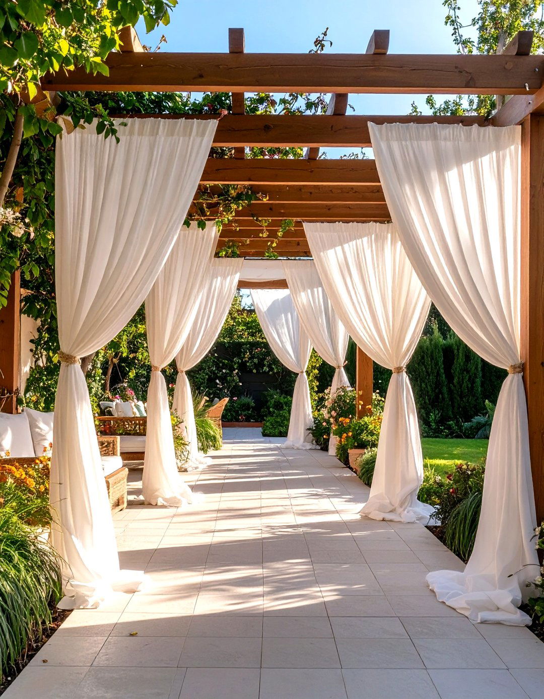 Using Outdoor Curtains for Shade - 30 patio sun shade ideas