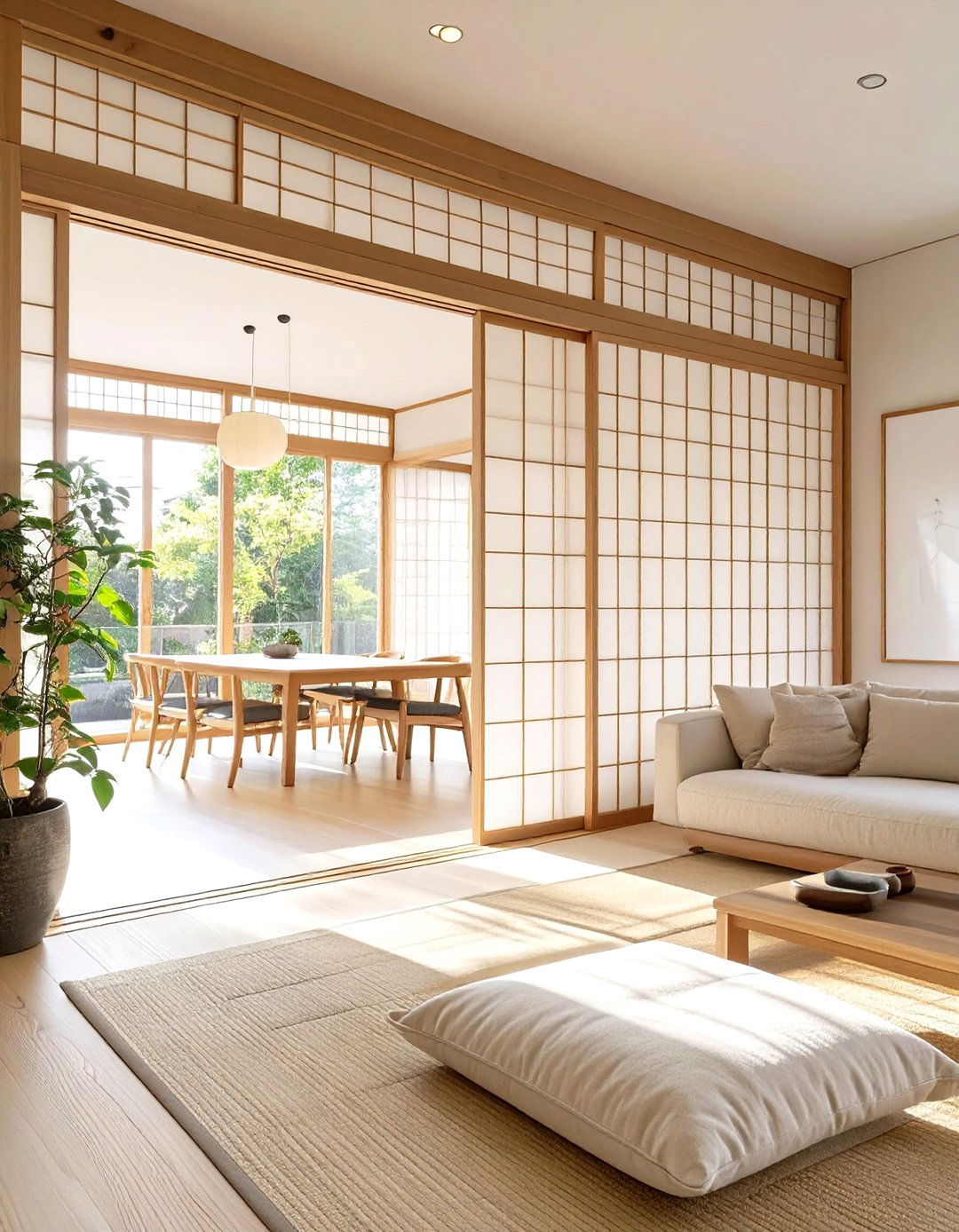 Using Shoji Screen Dividers - 30 zen interior design ideas