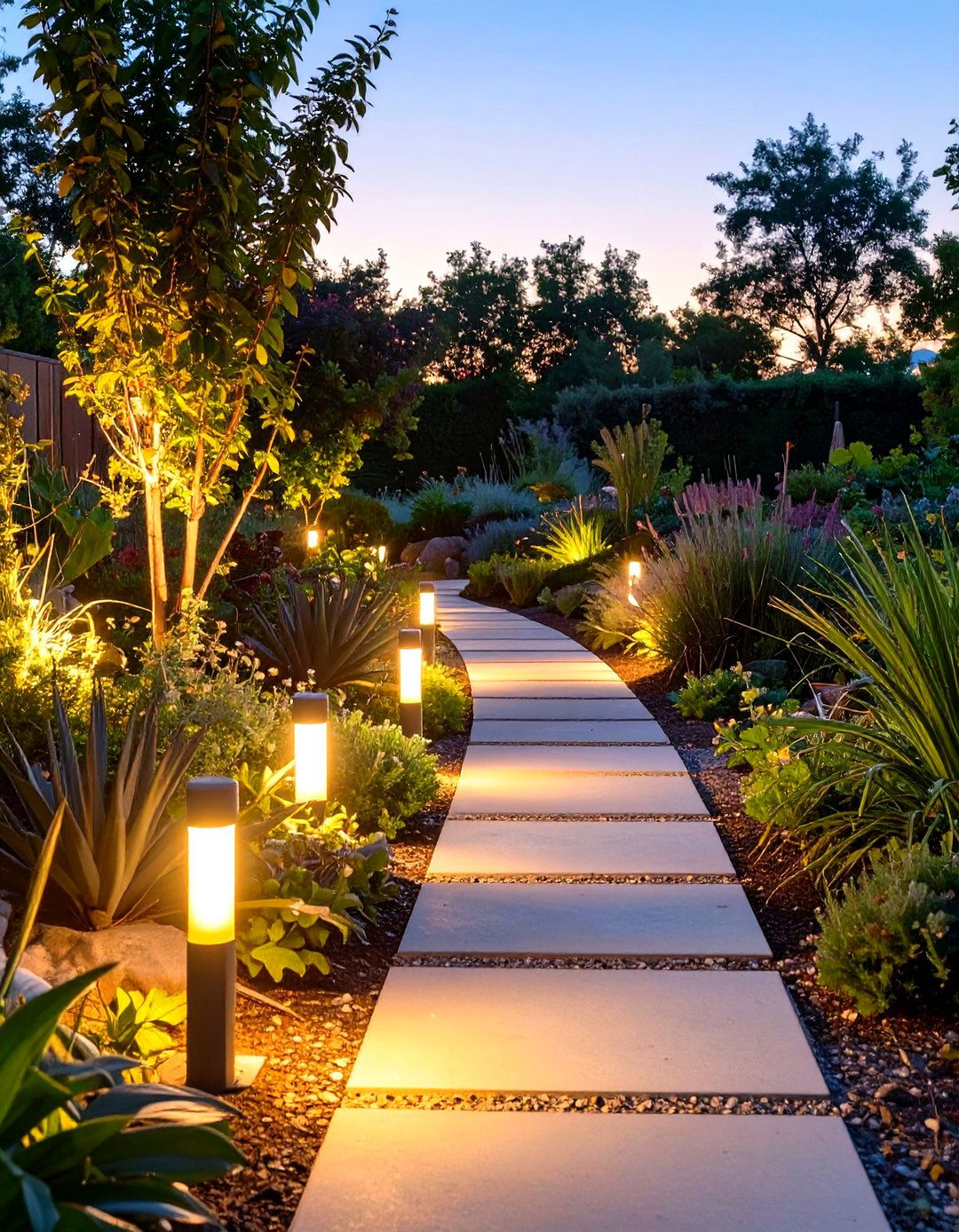 Using Solar Powered Garden Lighting - 30 sustainable garden design ideas