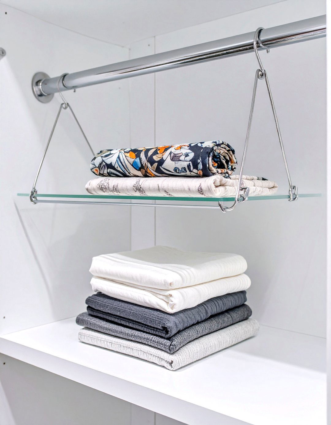 Using Tension Rods to Create Shelving - 30 small closet shelving ideas