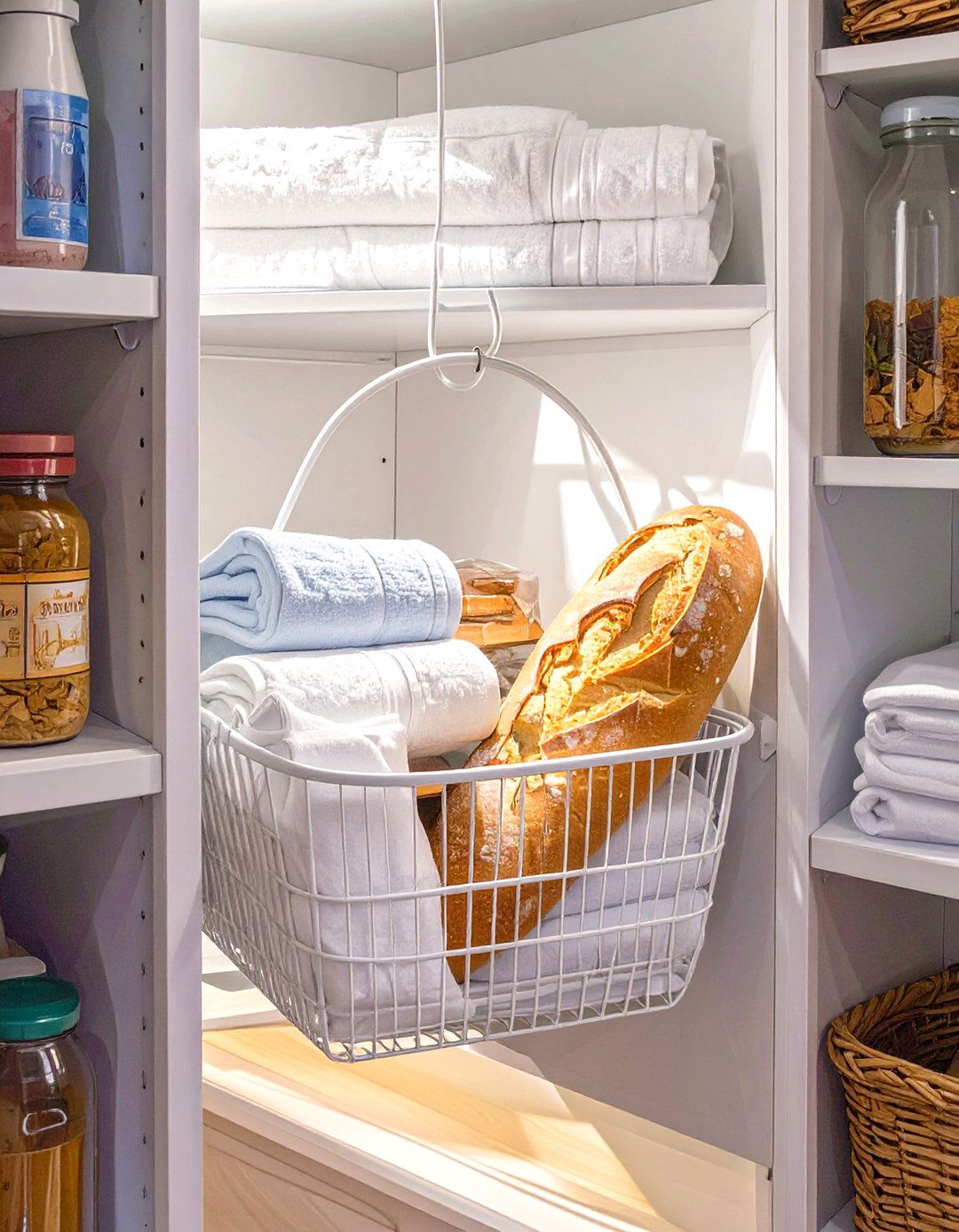 Using Under Shelf Baskets - 30 small kitchen organization ideas