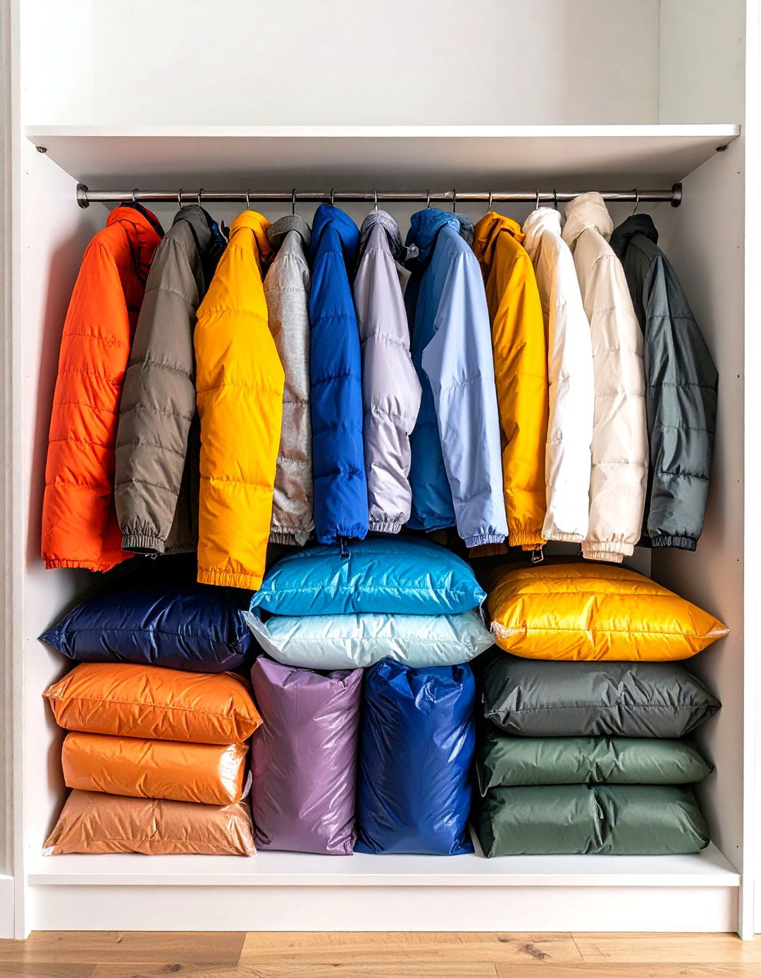 Using Vacuum Storage Bags for a Reach In Closet - 30 reach in closet ideas