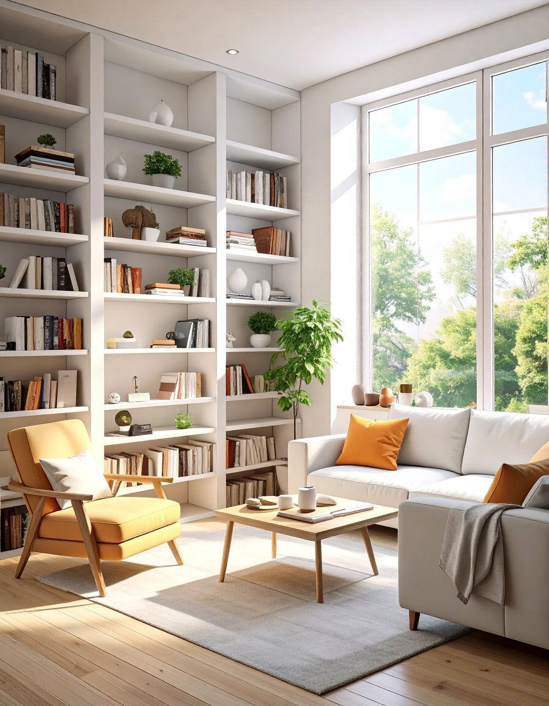 Using a Bookshelf as a Room Divider - 30 very small living and dining room ideas