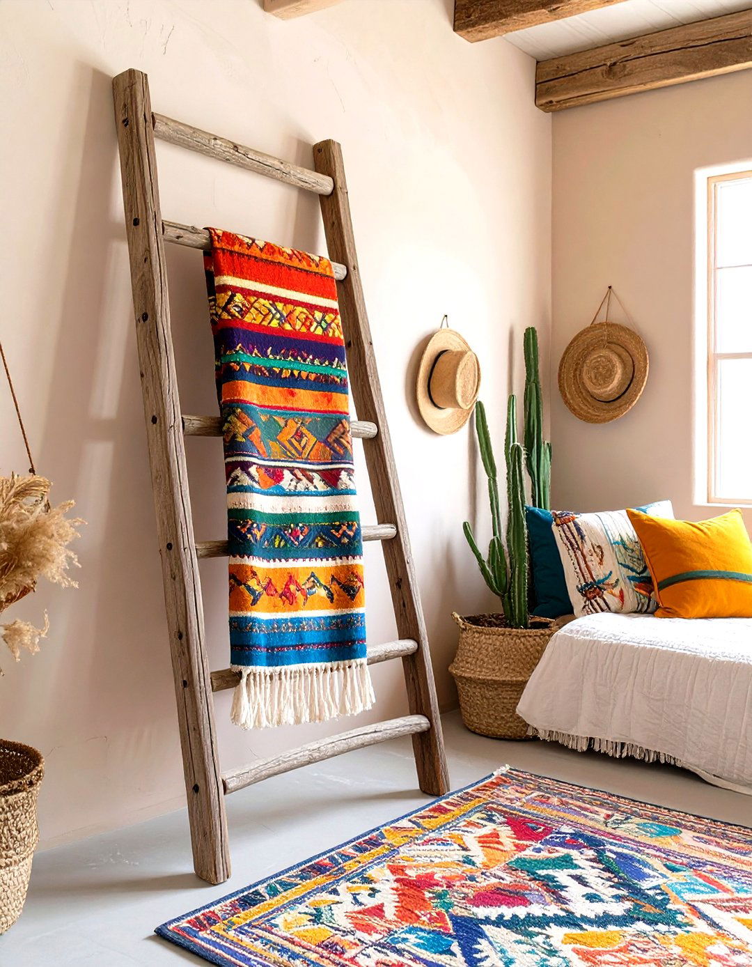 Using a Kiva Ladder as a Decorative Accent - 30 southwestern interior design ideas