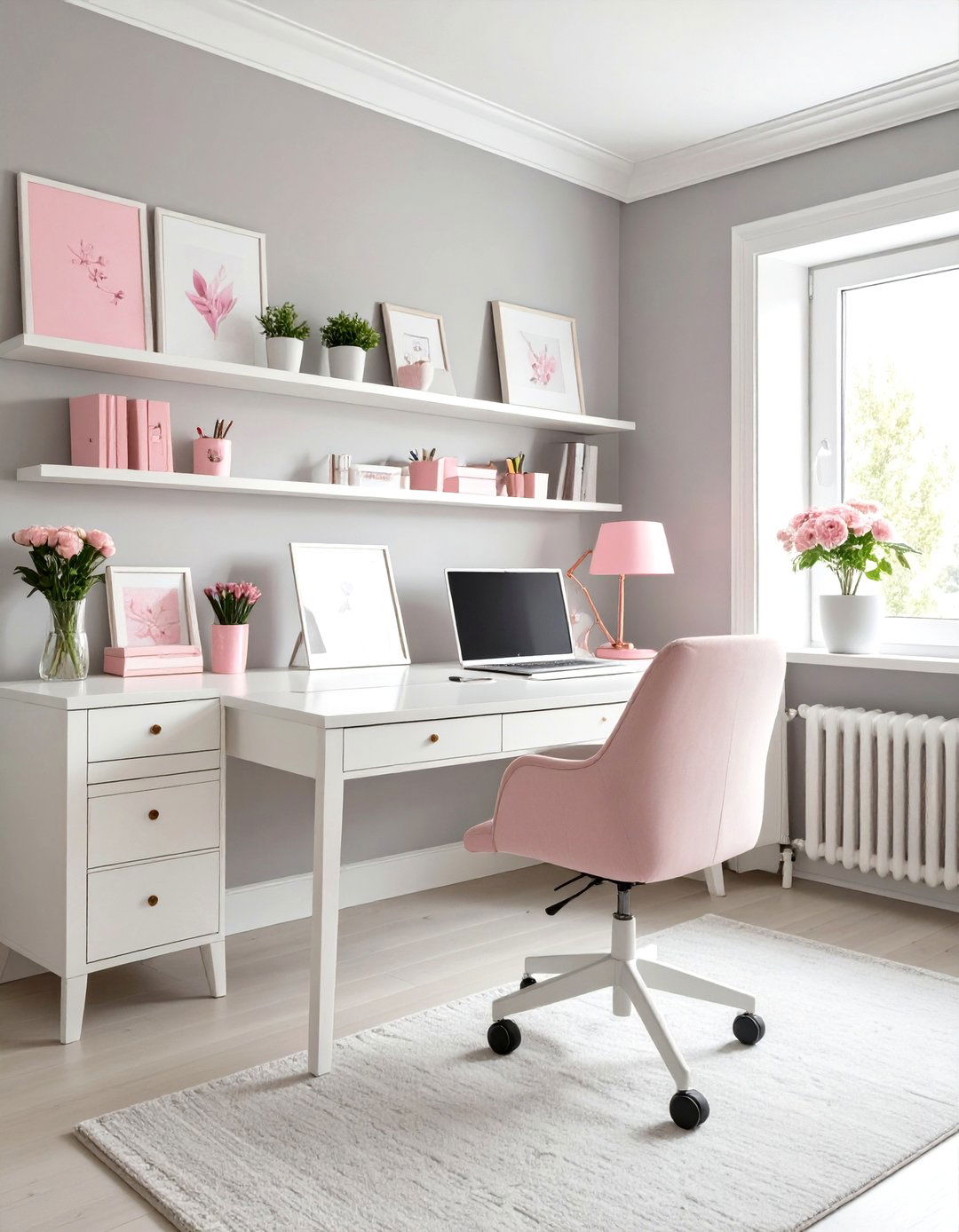 Using a Light and Airy Color Palette - 30 small office decor ideas for work