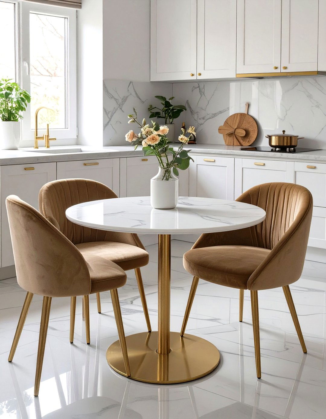 Using a Round Kitchen Table - 30 small kitchen design ideas