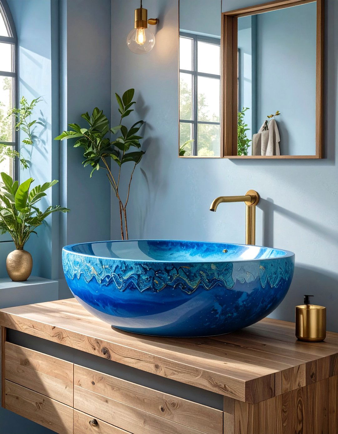 Using a Unique Sink Basin - 30 very small small half bathroom ideas