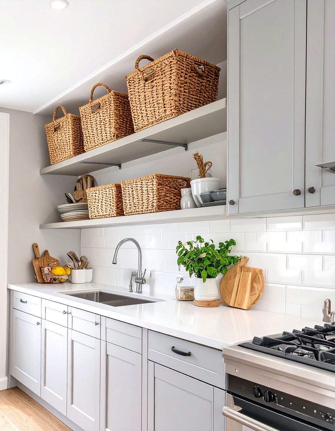 Using the Space Above Kitchen Cabinets - 30 small kitchen organization ideas