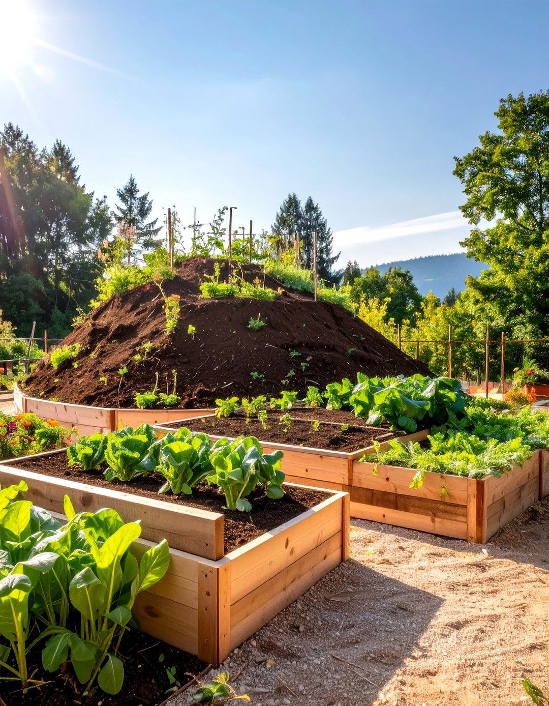Utilize Hgelkultur Beds for Gardening - 30 sustainable landscape design ideas