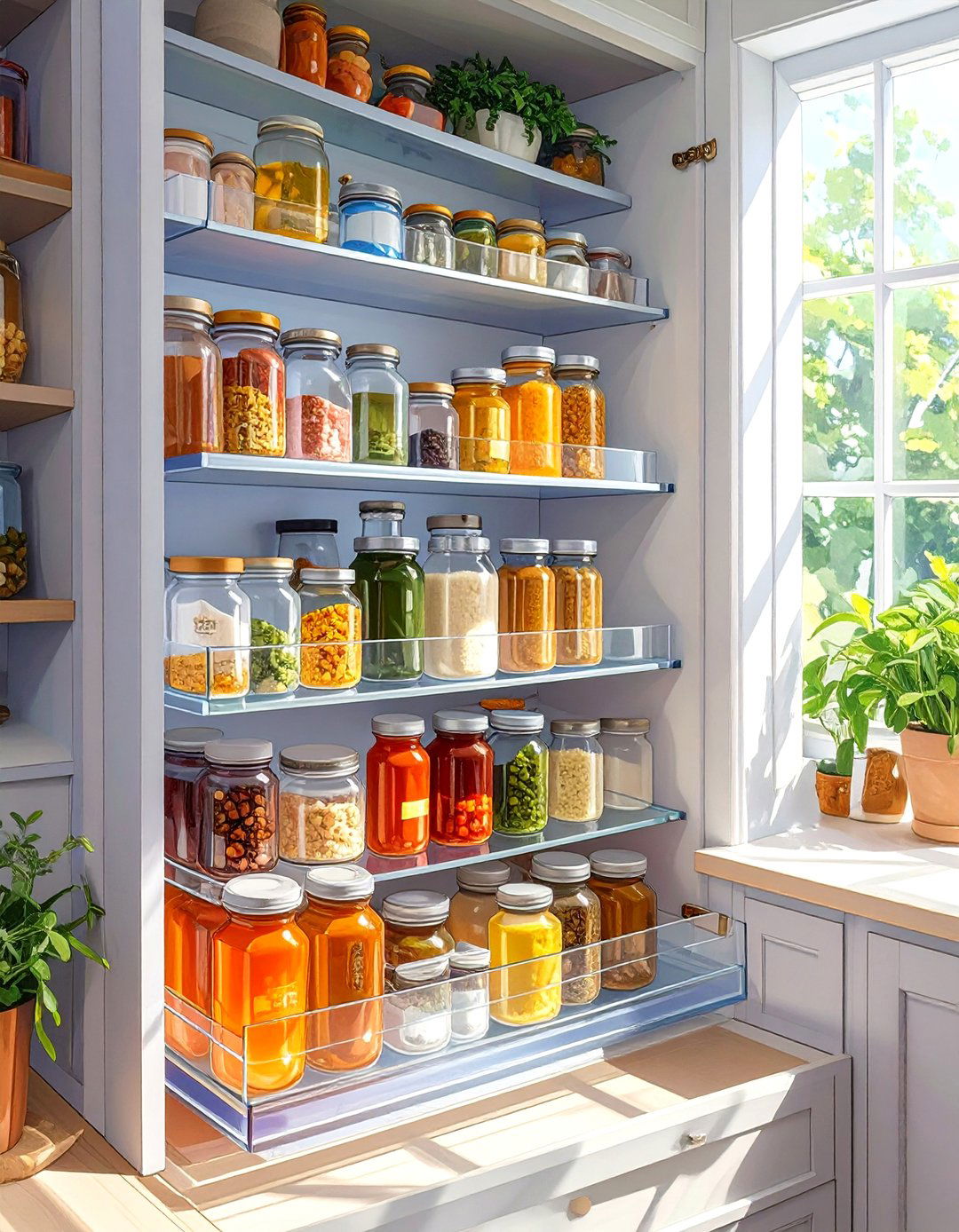Utilize Lazy Susans in Corner Cabinets - 30 small kitchen storage ideas