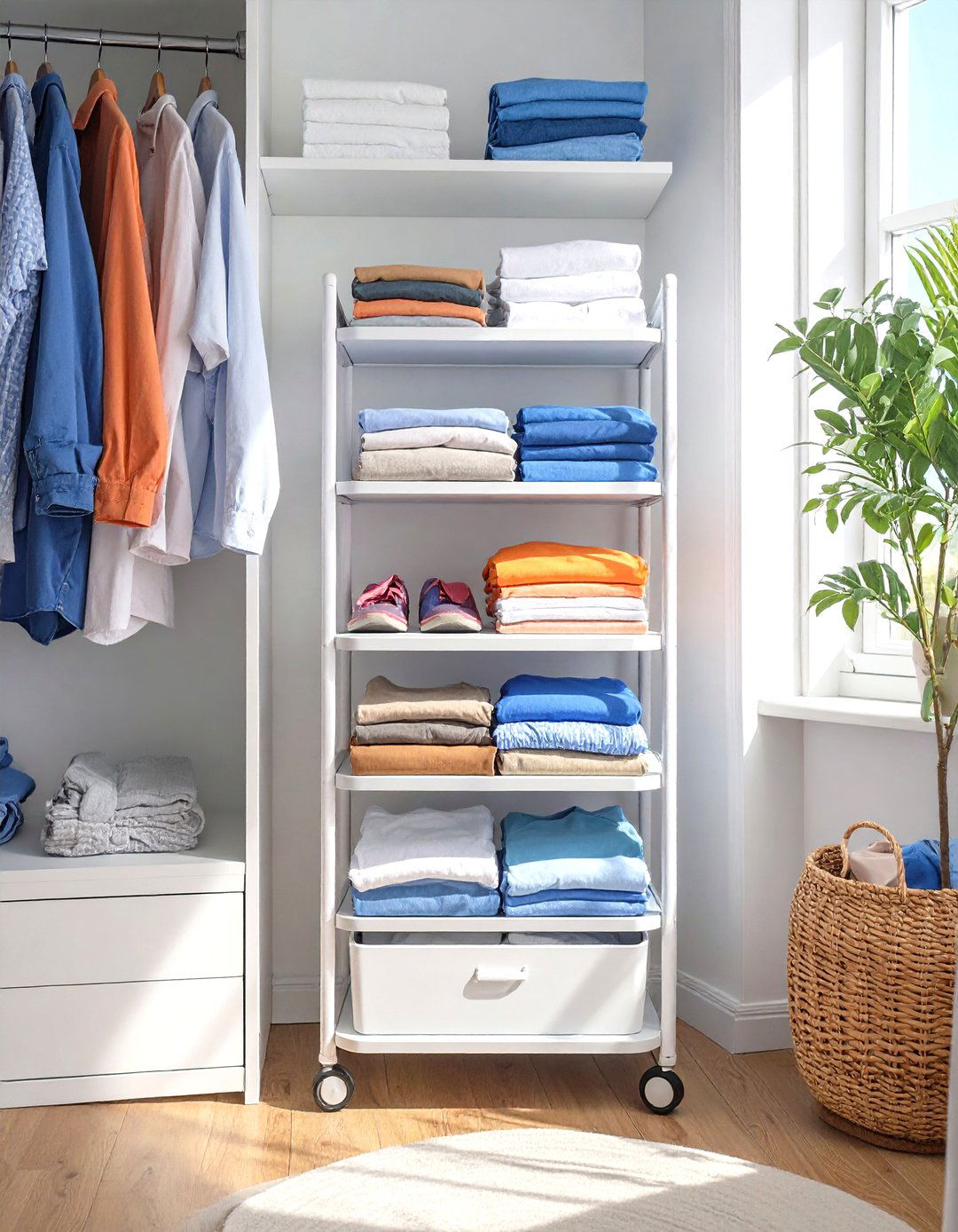 Utilize Rolling Storage Carts - 30 small closet storage ideas