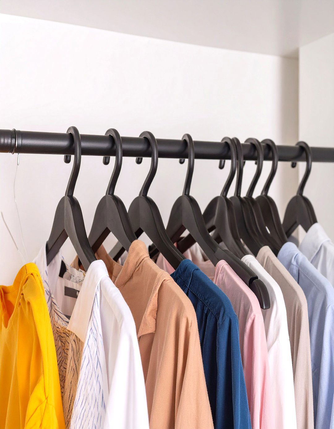 Utilize Slim Velvet Hangers - 30 small closet storage ideas