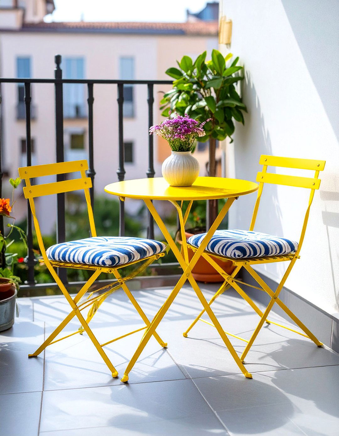 Utilize a Small Patio Bistro Set - 30 small patio decorating ideas