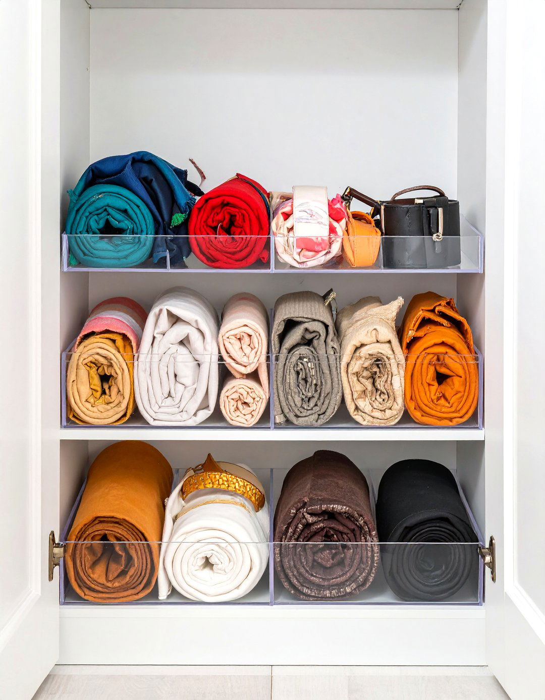 Utilize an Over the Door Shoe Organizer - 30 small closet organizer ideas