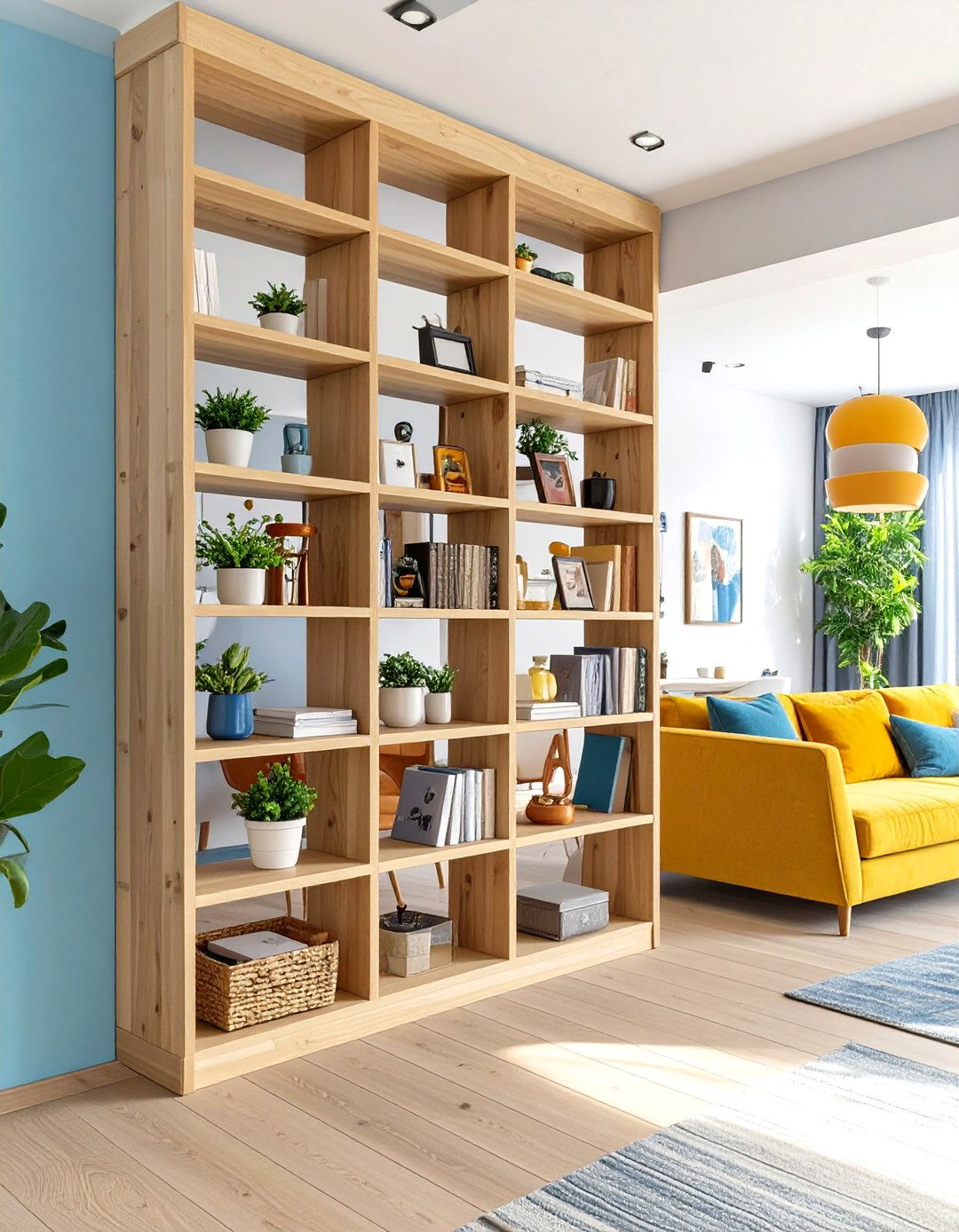 Utilizing Area Defining Room Dividers - 30 sitting room decor ideas