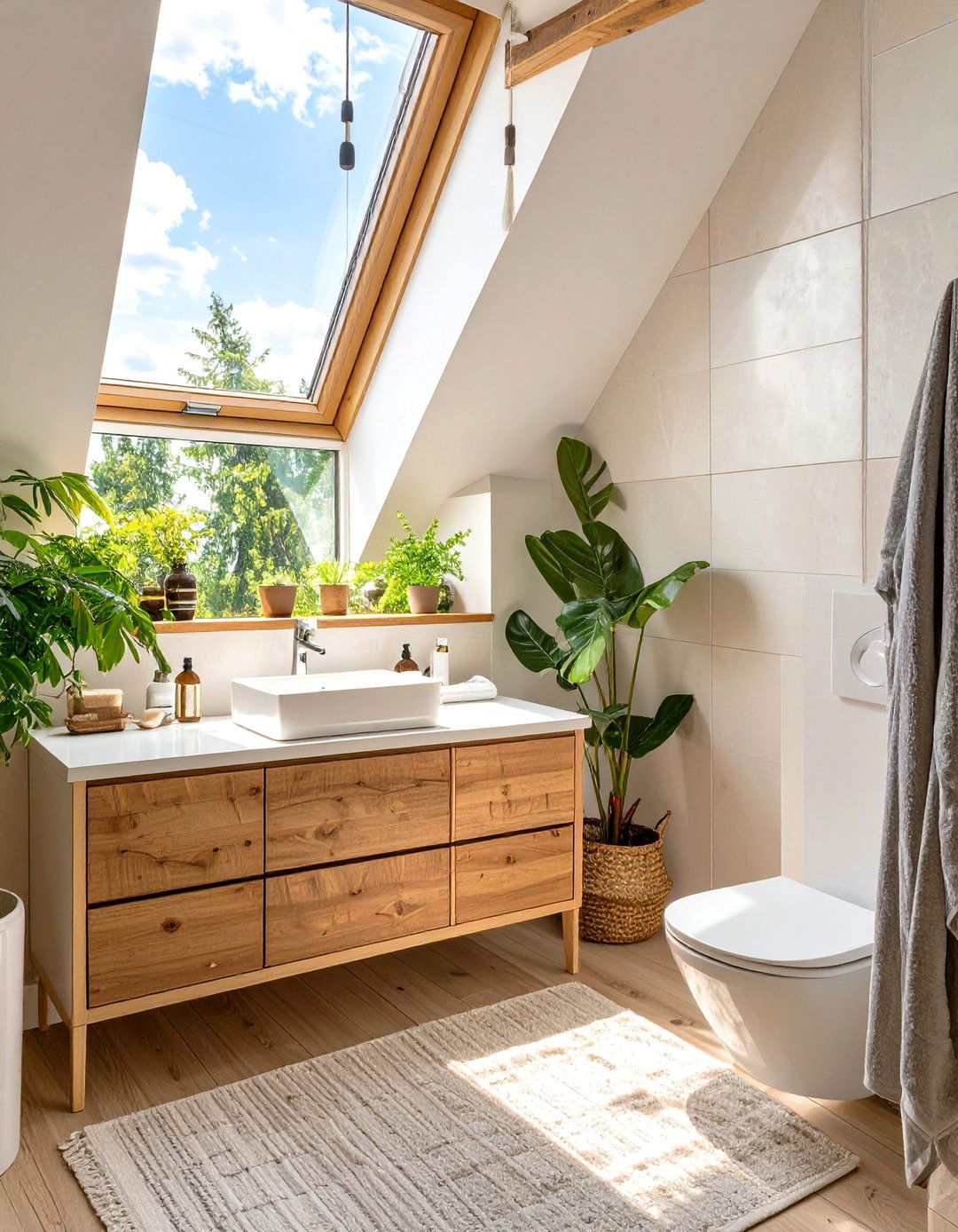 Utilizing Dormer Window Space - 30 attic bathroom ideas
