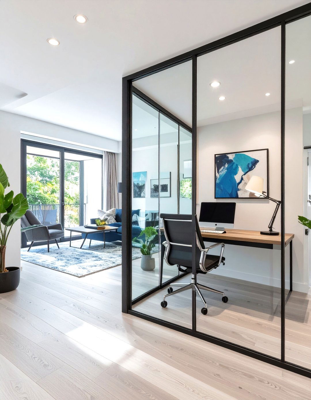 Utilizing Glass Partitions and Walls - 30 what is contemporary interior design ideas