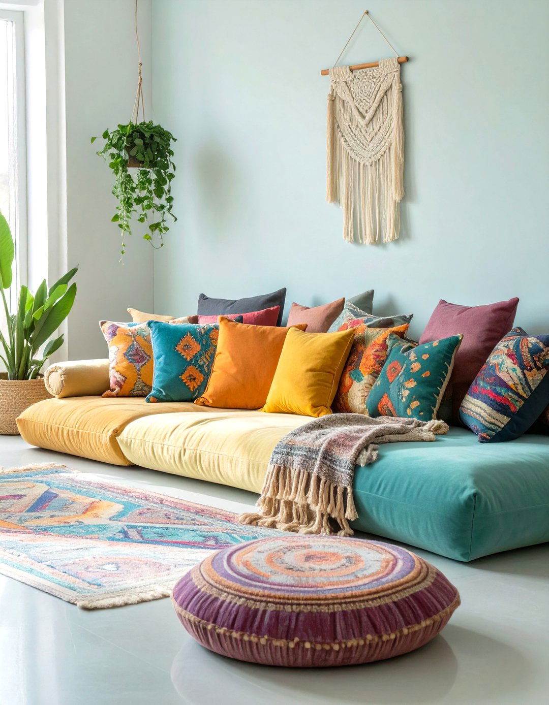 Utilizing Low Profile Seating - 30 what is bohemian interior design ideas