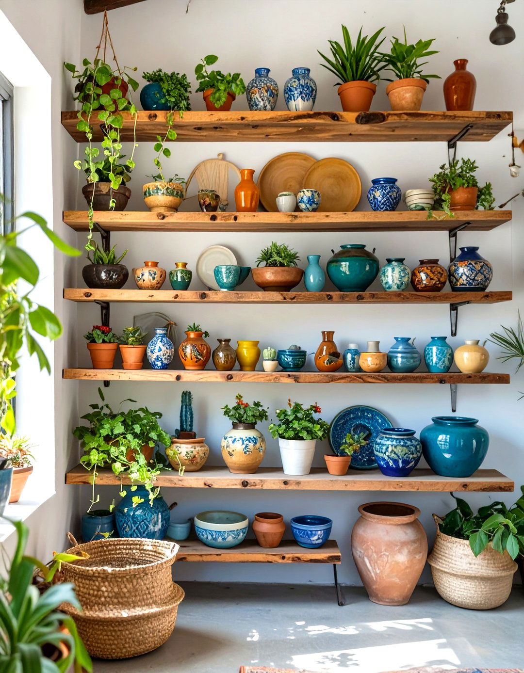 Utilizing Open Shelving - 30 what is bohemian interior design ideas