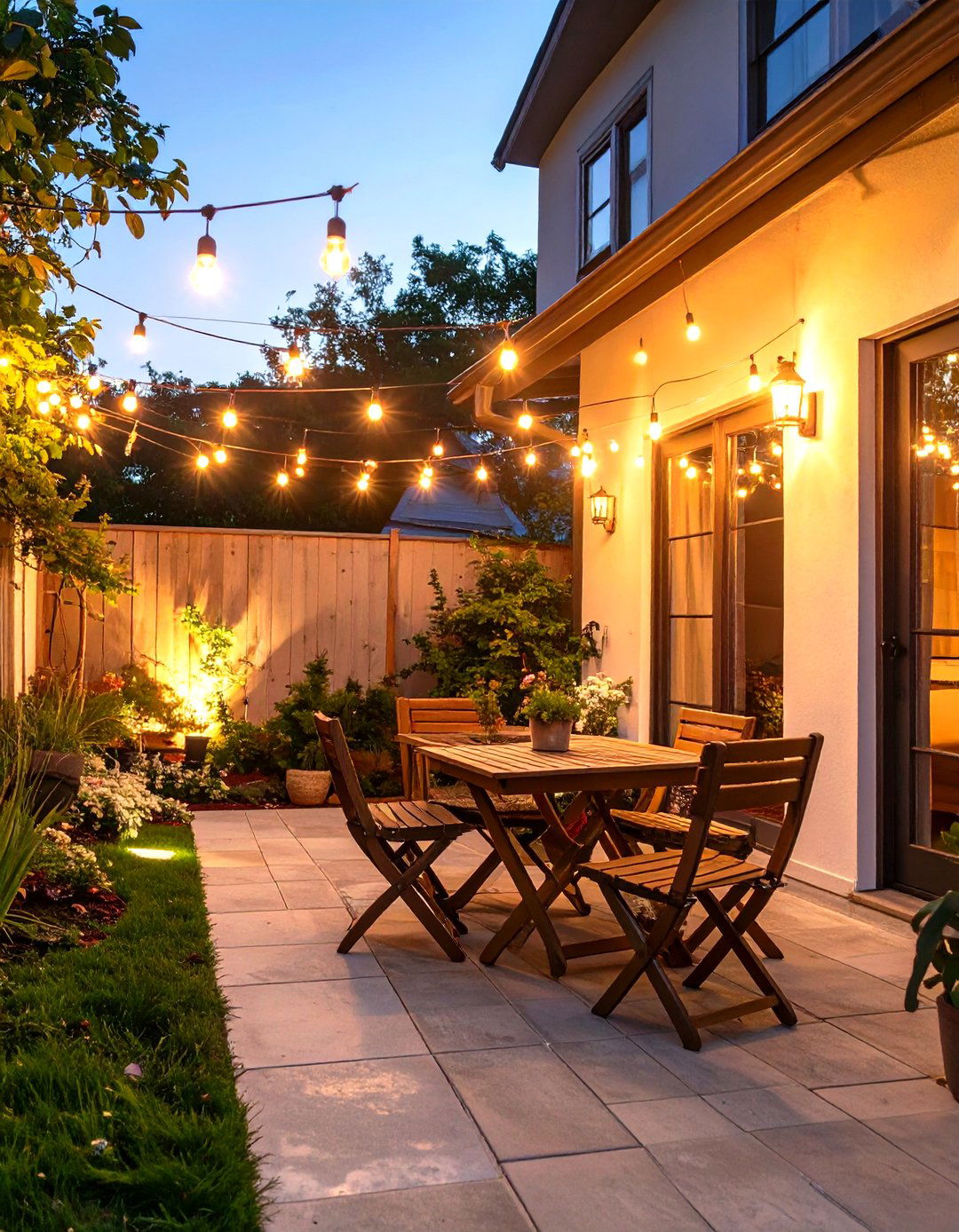 Utilizing String Lights for Ambient Lighting - 30 small backyard patio ideas
