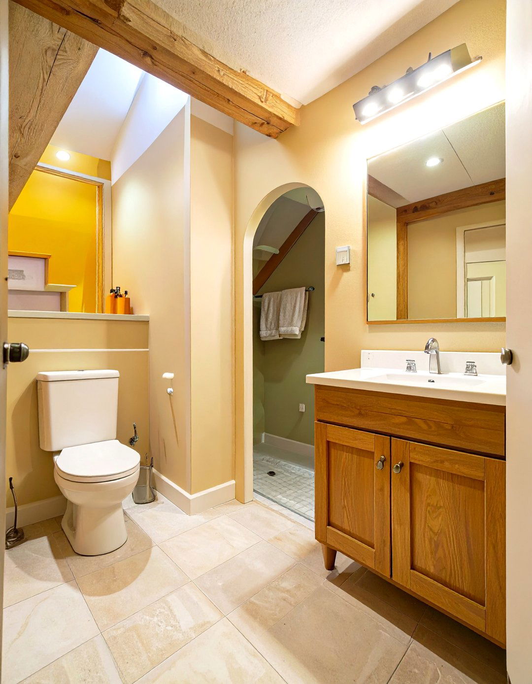 Utilizing Under Stair Space for a Bathroom - 30 small basement bathroom ideas