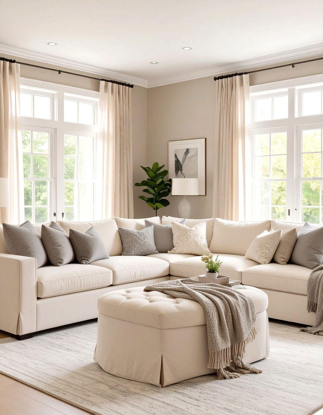 Utilizing a Serene Neutral Color Foundation - 30 transitional interior design style ideas