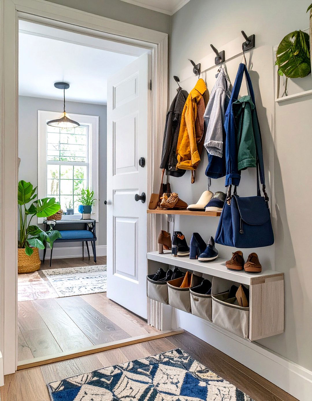 Utilizing the Back of the Door - 30 small entryway design ideas