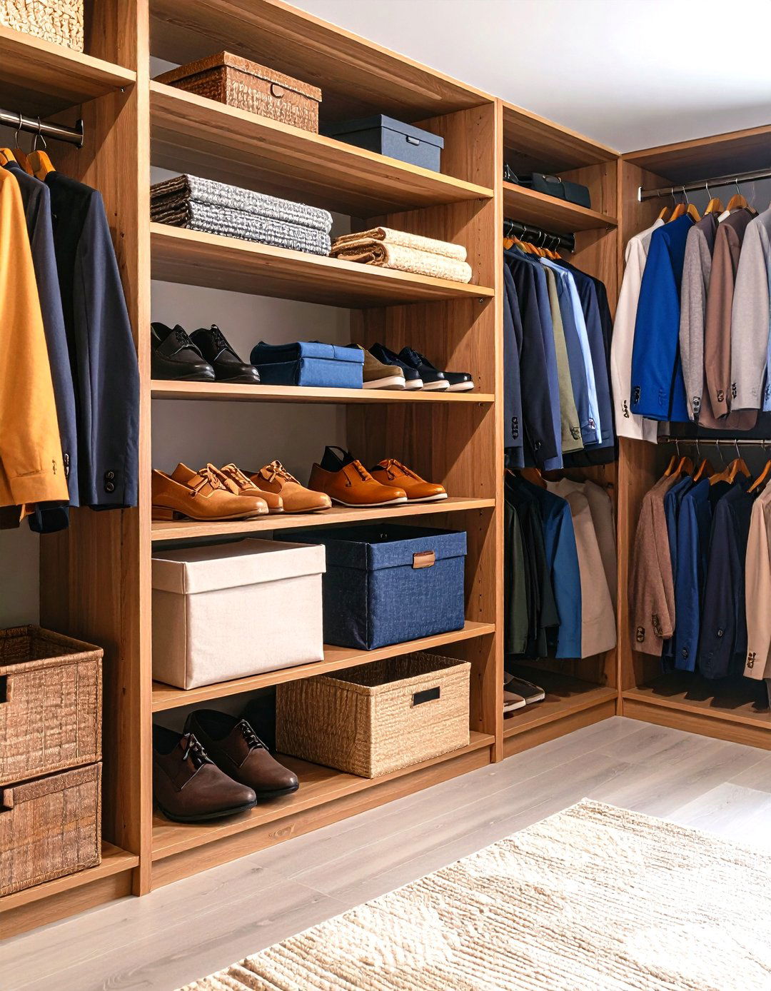 Utilizing the Closet Floor Space in a Reach In Closet - 30 reach in closet ideas