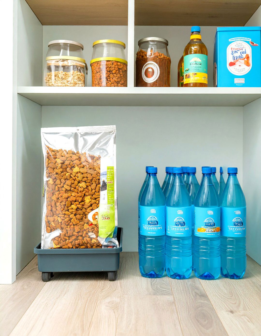 Utilizing the Pantry Floor Space - 30 small pantry organization ideas