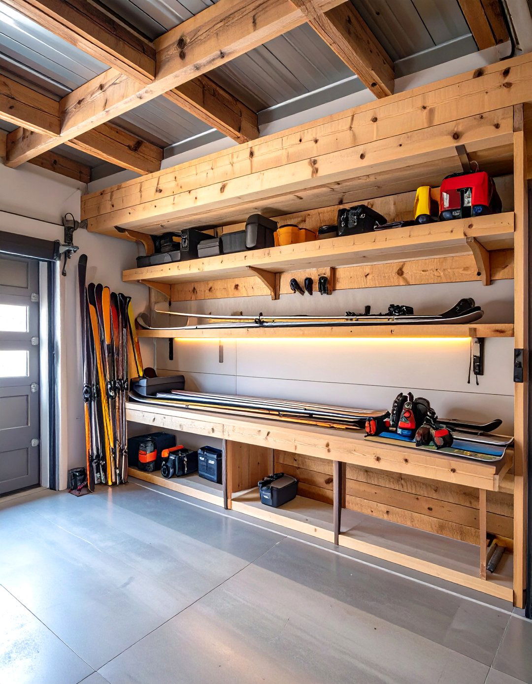 Utilizing the Space Above the Garage Door - 30 small garage ideas