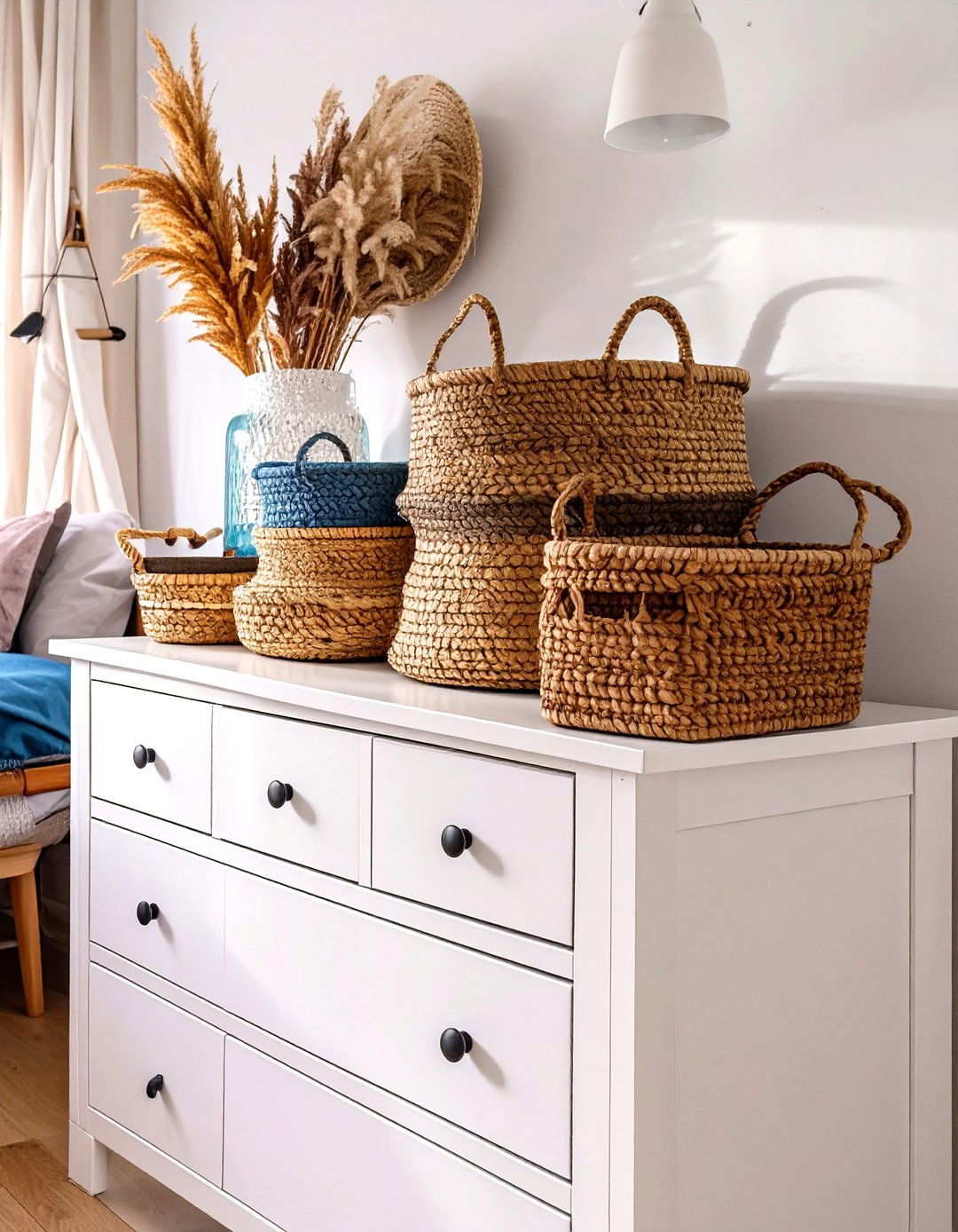 Utilizing the Top of a Wardrobe - 30 small bedroom closet ideas