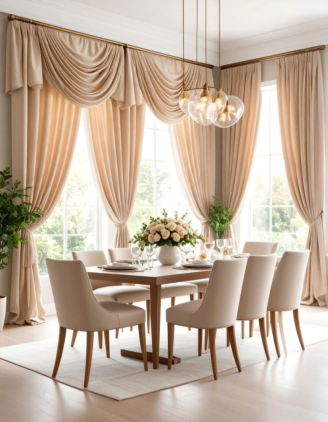 Valance and Curtain Combinations - 30 dining room curtains ideas