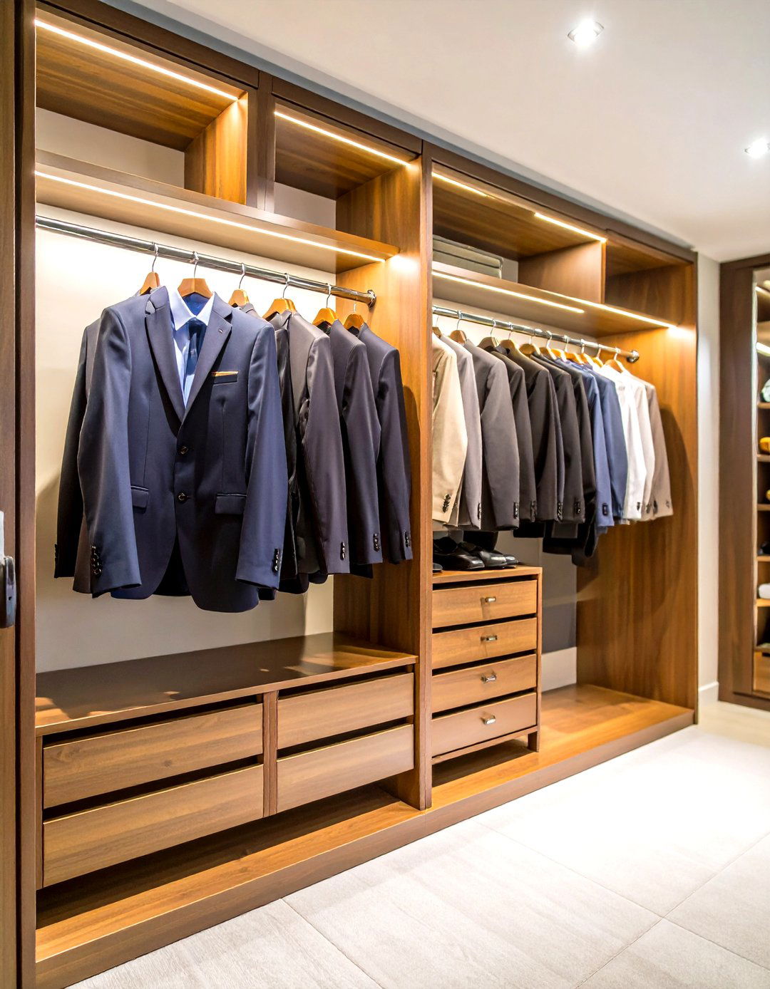 Valet Rod for a Reach In Closet - 30 reach in closet ideas