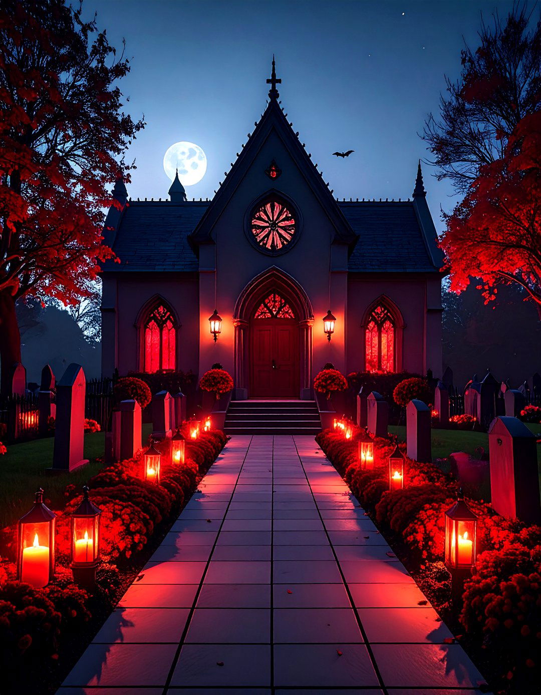 Vampires Elegant Courtyard - 30 halloween decorations outdoor ideas