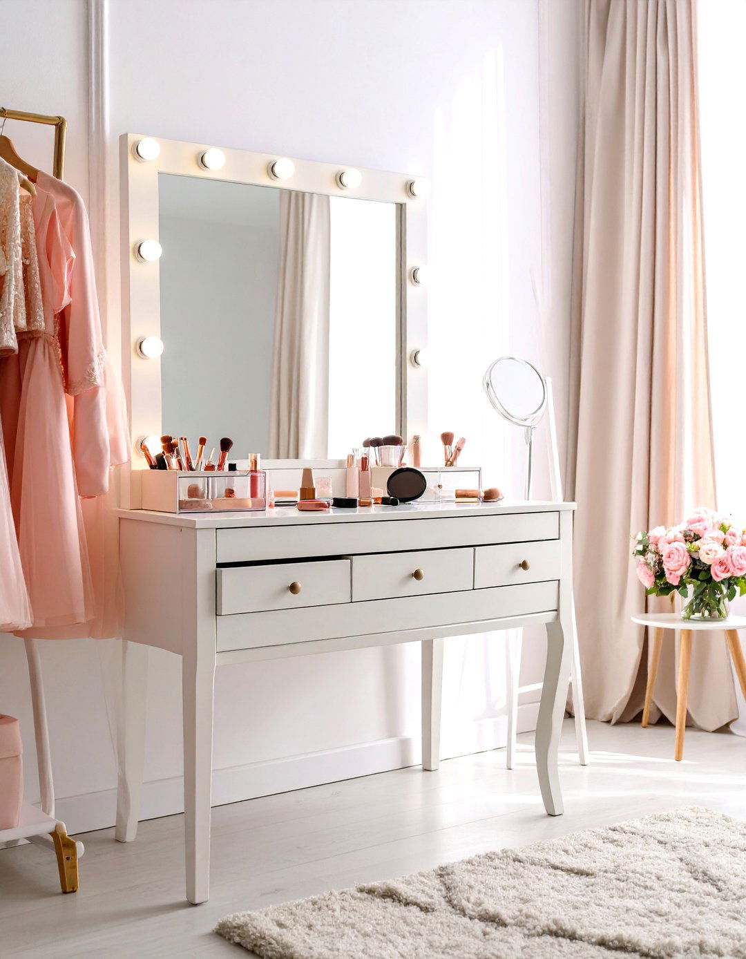 Vanity and Makeup Organizer Station - 30 room decor ideas for girls
