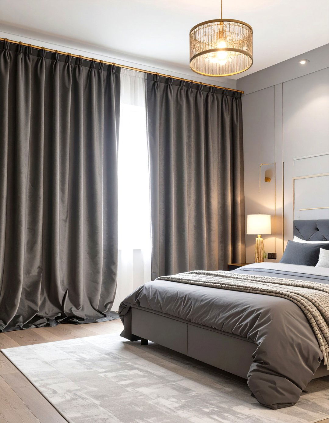 Velvet Blackout Curtains for a Dramatic Bedroom - 30 curtains for bedroom ideas