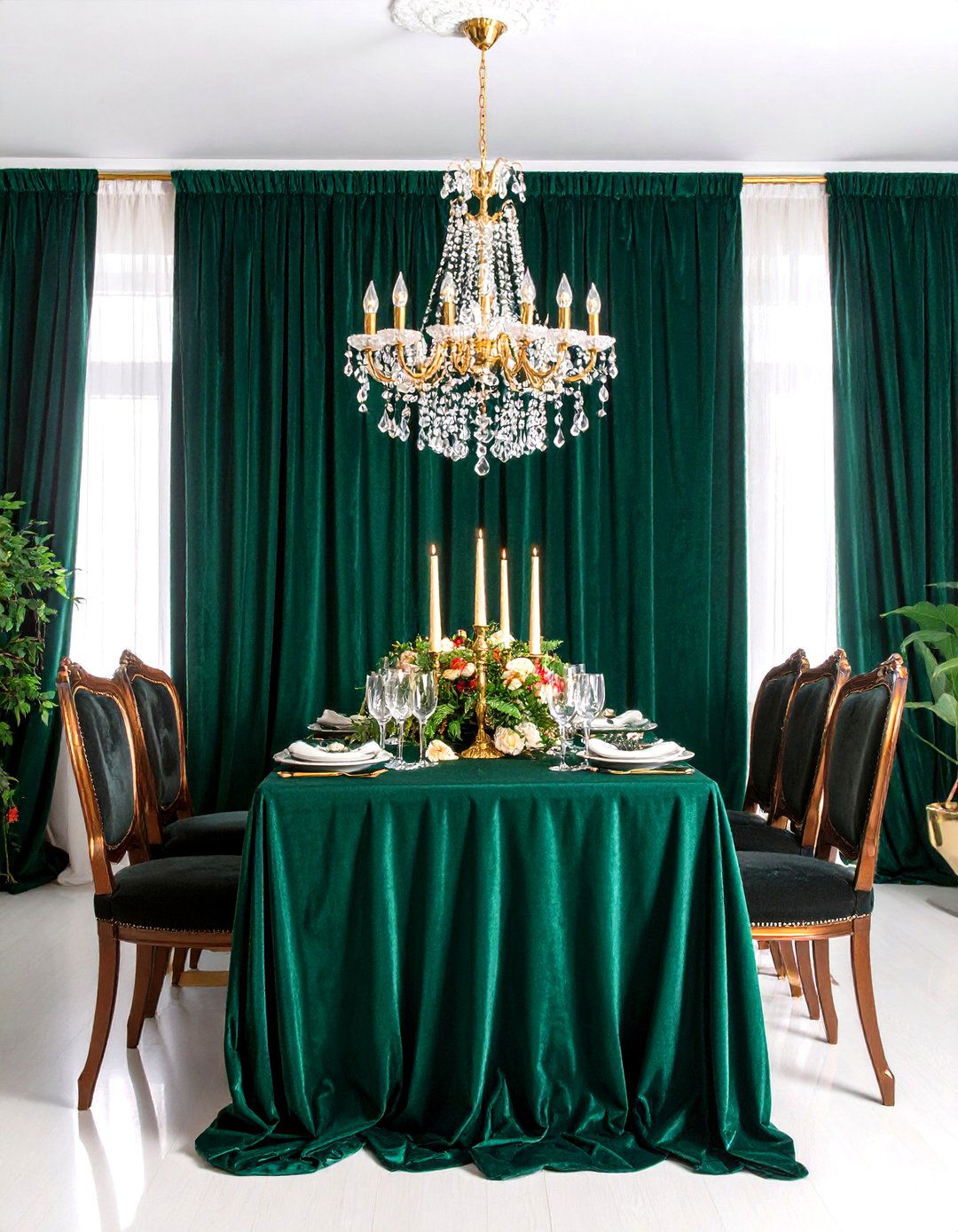 Velvet Dining Room Curtains - 30 dining room curtains ideas