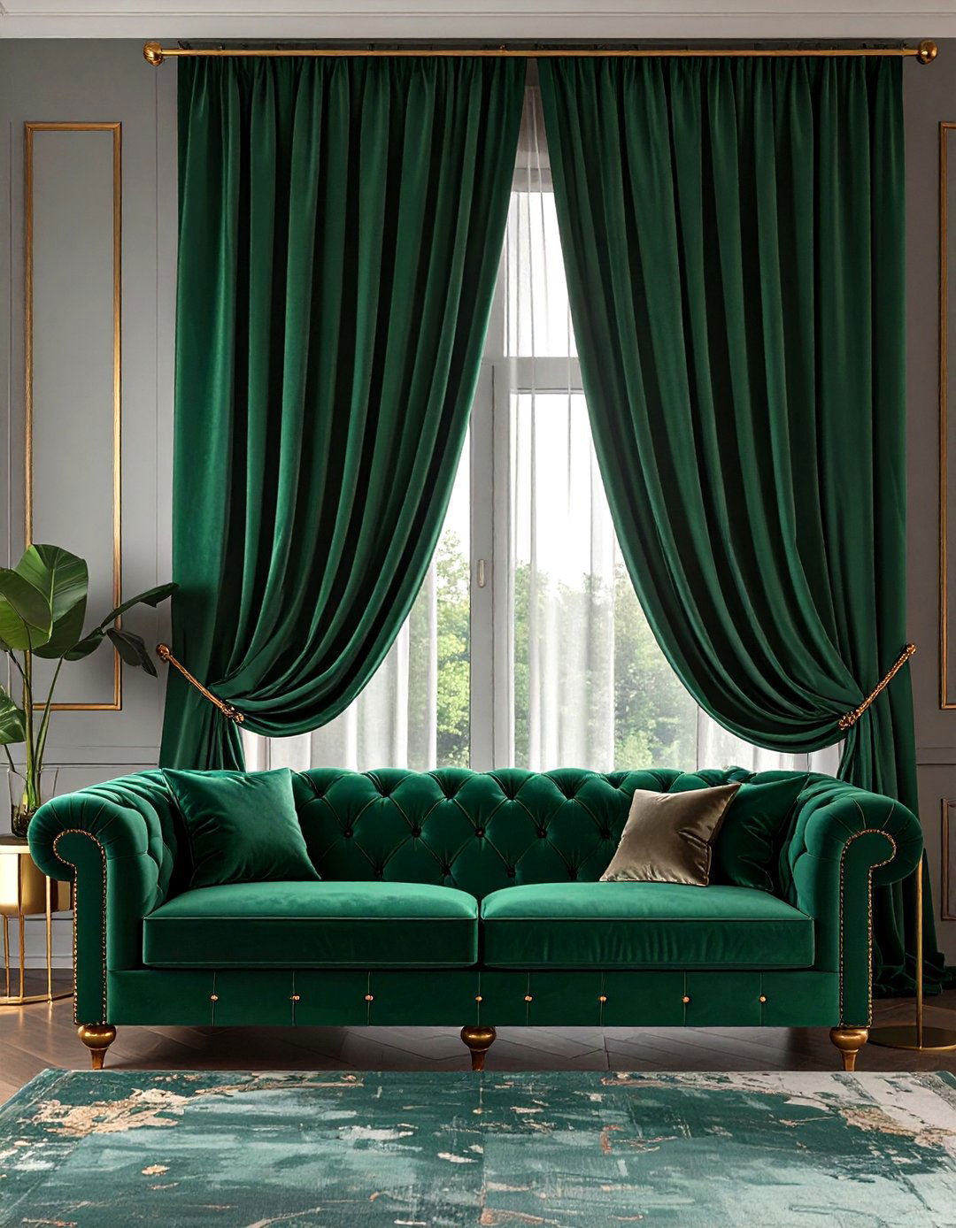 Velvet Drapes for a Touch of Luxury - 30 curtains for living room ideas