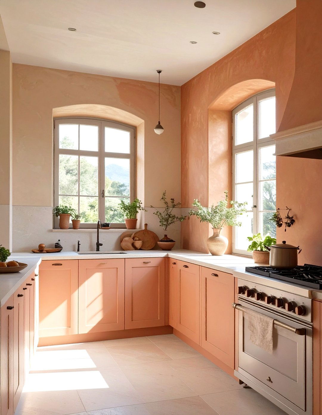 Venetian Plaster Walls in a Tuscan Kitchen - 30 tuscan kitchen design ideas