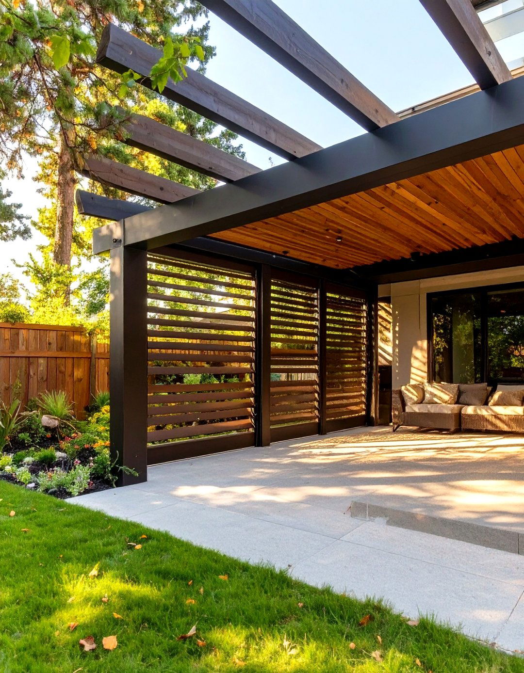 Ventilated Under Deck Storage with Louvered Panels - 30 under deck storage ideas