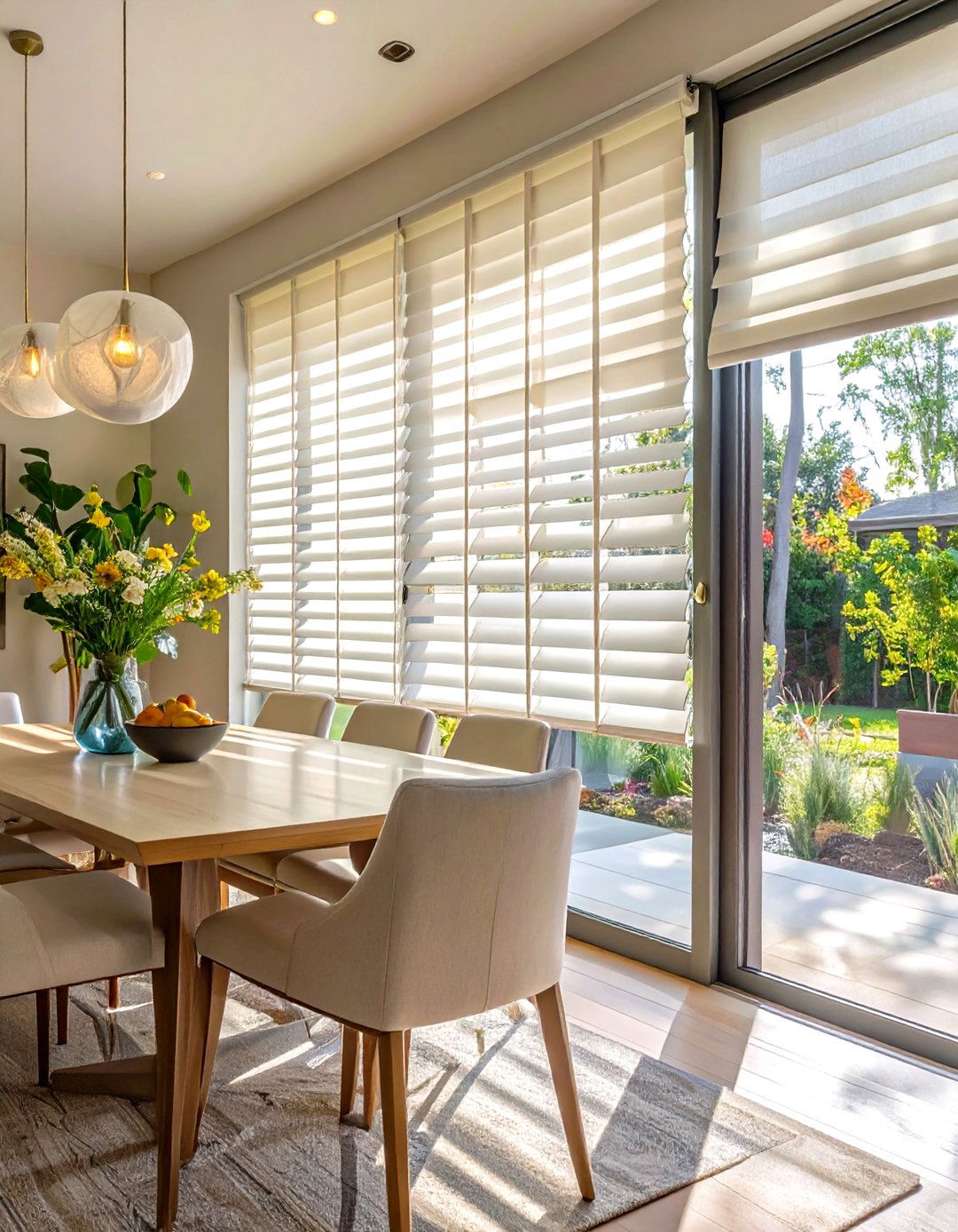 Vertical Blinds with S Shaped Vanes - 30 sliding patio door blinds ideas