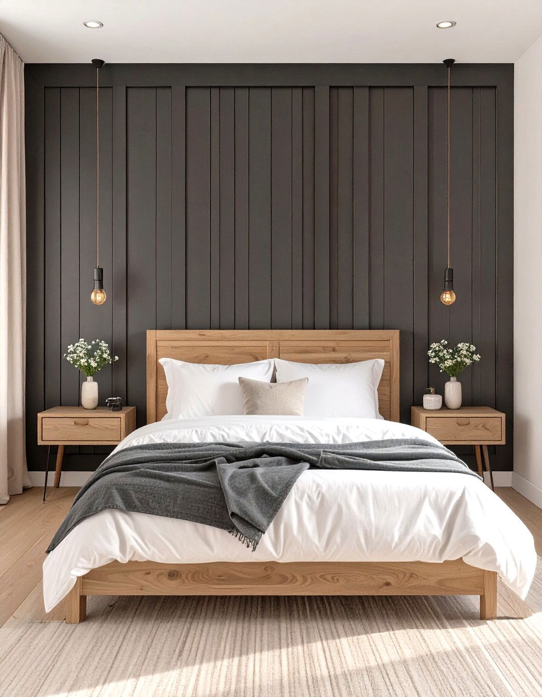 Vertical Board and Batten Accent Wall - 30 simple accent wall ideas